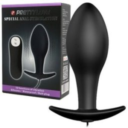Pretty love Plug Anal Silicona Forma Ancla 12 Modos Vibración Negro 1ud