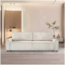 Habitat et jardin Sofá cama de pana "Montaigne" - 3 plazas - Beige