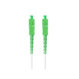 Lanberg Latiguillo Fibra Óptica SC/APC a SC/APC Simplex Monomodo G657A2 5m Blanco