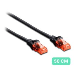 Cable de red Ewent IM1002 Cat6 0,5m U/UTP RJ-45 Negro PoE Alta velocidad
