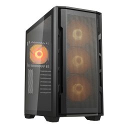 Torre Cougar Midi Tower ATX EATX Vidrio Templado RGB 4 Ventiladores USB-C Negro