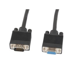 Cable VGA Lanberg CA-VGAC-10CC-0018-B+ 1,8 m Macho a Hembra Negro