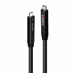 Cable USB C Lindy 43399 15m USB 3.2 Gen 1 5Gbit/s DisplayPort 60W Negro