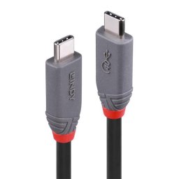 Cable USB Lindy 36947 USB4 Gen 3x2 0,8m USB C a USB C Negro Contactos Oro