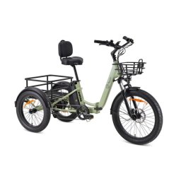 Bicicleta eléctrica YOUIN Dover BK6000 triciclo plegable motor central 250W 100 km autonomía