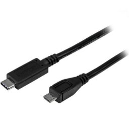 Cable USB-C StarTech 50cm Acodado USB 3.2 Gen 2 10Gbps 100W DisplayPort 4K Negro