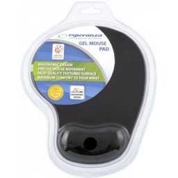 Alfombrilla Esperanza EA137K Negra Gel Descansa Muñecas Base Antiderrapante