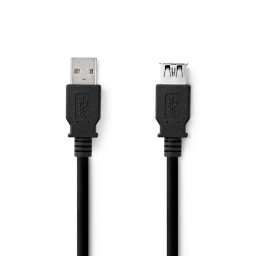 Cable USB Nedis CCGL61010BK30 alargador USB 3.2 Gen 1 3 m negro