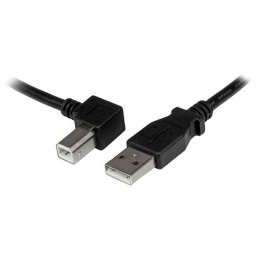Cable USB StarTech USBAB1ML acodado izquierdo 1 m Negro USB 2.0 alta velocidad
