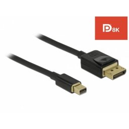 Cable DisplayPort 1.4 DeLOCK 84927 1 m Mini DisplayPort a DisplayPort Negro