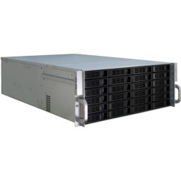 Servidor Inter-Tech 4U-4424 Rack Negro Plata ATX EATX Micro ATX Mini-ITX SSI EEB 4U