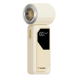 Mini Ventilador de Mano Verbatim Cool 'n' Go AirJet 6W 4 Velocidades Recargable Pantalla LED