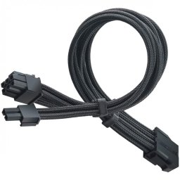 SilverStone PP07E-PCIB Cable Extensor de Alimentación Flexible 8 Pin a PCI-E 6+2 Pin 30cm Negro