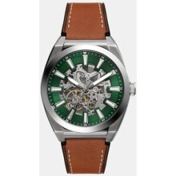 Fossil Reloj de hombre everett de piel. Marrón