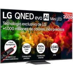 LG TV QNED evo Mini LED 215 cm (85') 85QNED8EB3A 4K, Smart TV, AI, QNED8E. Gris oscuro / Negro