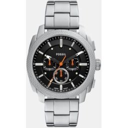 Fossil Reloj de hombre machine de acero. Plateado