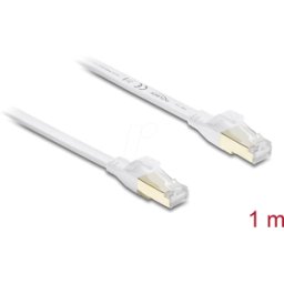 DELOCK 81025 - Cable plano de enlace RJ45 Cat.8.1 U/FTP hasta 40 Gbps, 1 m, bla