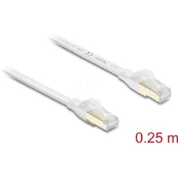 DELOCK 81023 - Cable plano de enlace RJ45 Cat.8.1 U/FTP hasta 40 Gbps, 0,25 m,
