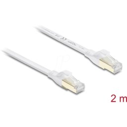 DELOCK 81026 - Cable plano de enlace RJ45 Cat.8.1 U/FTP hasta 40 Gbps, 2 m, bla