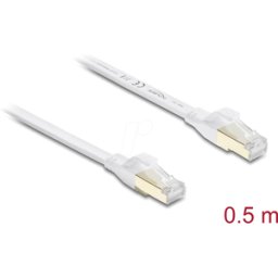 DELOCK 81024 - Cable plano de enlace RJ45 Cat.8.1 U/FTP hasta 40 Gbps, 0,5 m, b