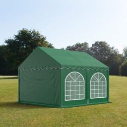 TOOLPORT 3x4 m Carpa para fiestas, PVC 750, con base reforzada, verde oscuro - (7246)