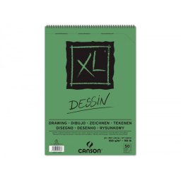Bloc dibujo canson xl dessin din a3 liso microperforado espiral 29,7x42 cm 50 hojas 160 gr/m2