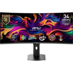 Monitor MSI MPG 341CQRDE QD-OLED 34" UltraWide Quad HD 360Hz QD-OLED Curvo Ajuste Altura