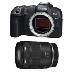 Cámara Mirrorless Canon EOS R8 24.2MP Sensor Full-Frame WiFi Bluetooth + Objetivo RF 28-70mm f/2.8 IS USM