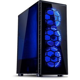 Caja PC Inter-Tech CXC2 Torre Negro Vidrio Templado Azul