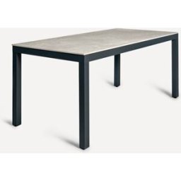 Motif Mesa de jardín rectangular de cerámica Eternal . (75 x 150 cm) Antracita