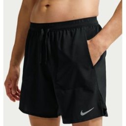 Nike Pantalón corto de running de Stride Men's Dri-FIT 7' Brief-Lined Running Shorts hombre . Negro