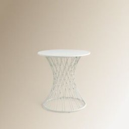 El Corte Inglés Mesa auxiliar de jardín esmaltada Troia. Blanco