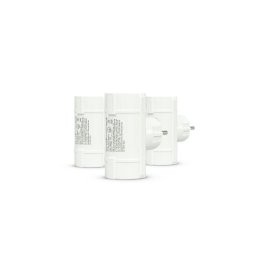 Garza - Adaptador Doble Lateral Schuko Con Protección Infantil Y Toma De Tierra - Pack De 3