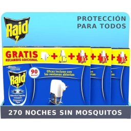 Insecticida Eléctrico RAID Pack 270 Noches 3 Unidades