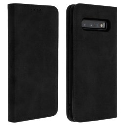 Avizar Funda Cartera con Función Soporte Negra para Samsung Galaxy S10