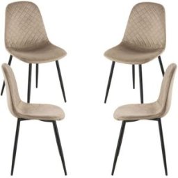 RegalosMiguel Pack 4 Sillas Boide - Beige