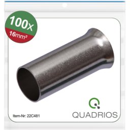 QUADRIOS QUAD 22C481 - Mangas de alambre, sin aislamiento, 100 piezas, 16 mm²