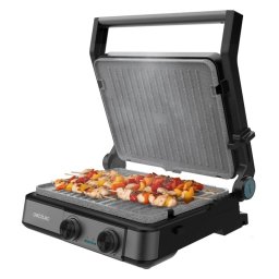 Parrilla eléctrica Cecotec Rock'nGrill 2200 Dual placas reversibles apertura 180º