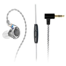Auriculares Fiio FD11 MIC con cable Jack 3,5 mm para música y llamadas, micrófono integrado, color negro