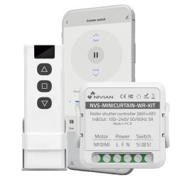 Central Domótica Nivian Mini Curtain Switch Wifi Control por Voz Alexa Google Medición Consumo