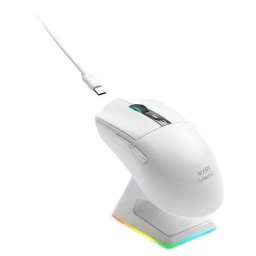 Ratón Mars Gaming MMW-ELITE Tri-mode 20000 DPI Blanco Base RGB OLED