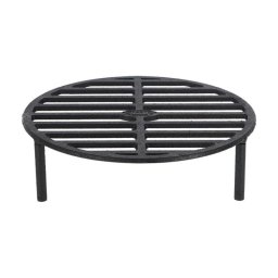 Parrilla de leña Esschert Design FF233 negra de hierro fundido redonda
