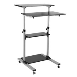 Escritorio LogiLink BP0070 Rectangular con Ruedas y Ajuste de Altura