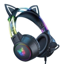 Auriculares ONIKUMA X15 PRO con cable USB y jack 3.5 mm Gaming RGB, Negro