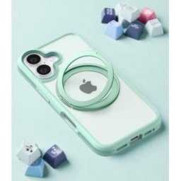Funda para móvil Torras Ostand R Fusion Silicona Verde con anilla giratoria para iPhone 16