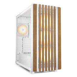 Caja PC Sharkoon REBEL C70G RGB Full Tower Blanca Madera