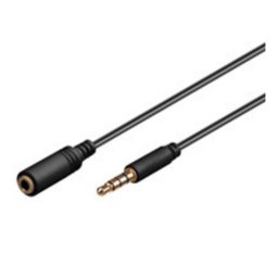Cable alargador de audio Goobay 1,5 m 3,5mm Macho-Hembra Negro