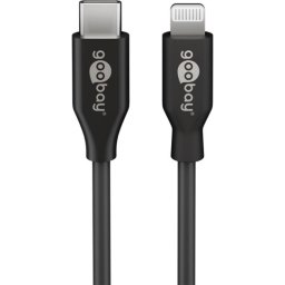 Cable Goobay Lightning a USB-C 1 m Negro