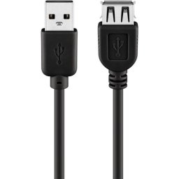 Cable Alargador USB Goobay 3 m USB 2.0 Negro