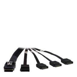 Cable Inter-Tech SATA 0,65 m Macho/Macho Negro